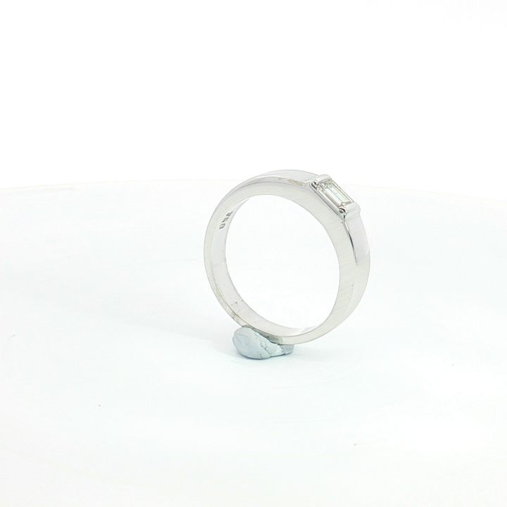 18ct WG Emerald-Cut Diamond Solitaire Ring