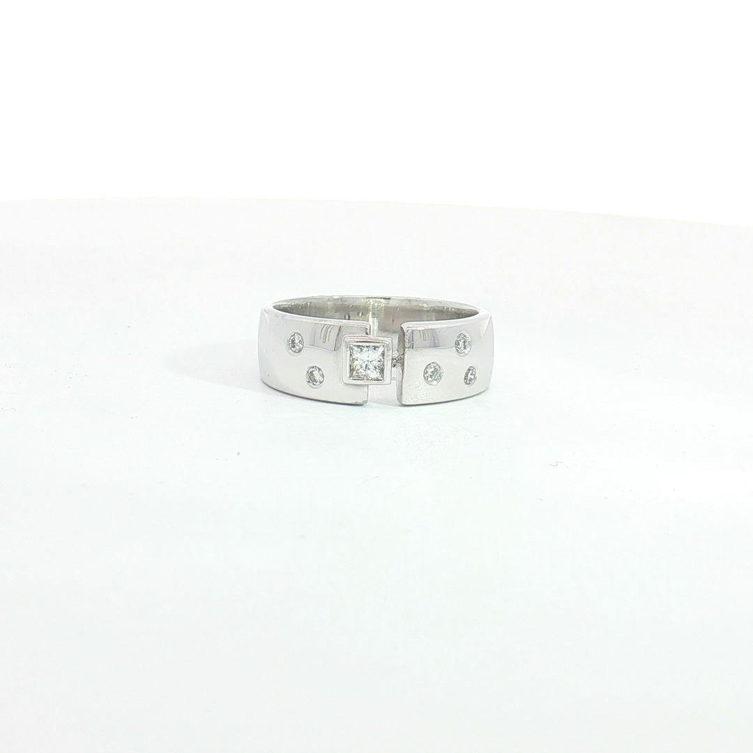 18ct WG Contemporary Diamond Band Ring