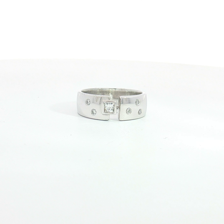 18ct WG Contemporary Diamond Band Ring