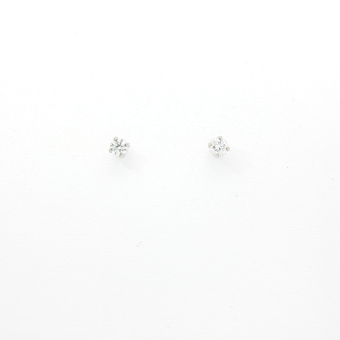 18ct WG Round Brilliant Diamond Stud Earrings