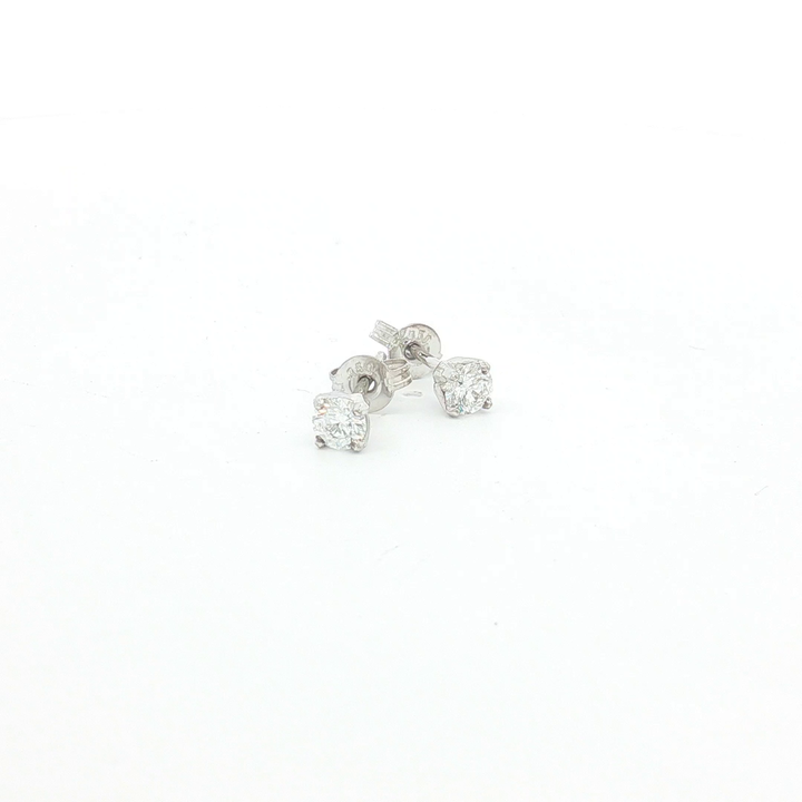 18ct WG Round Brilliant Diamond Stud Earrings