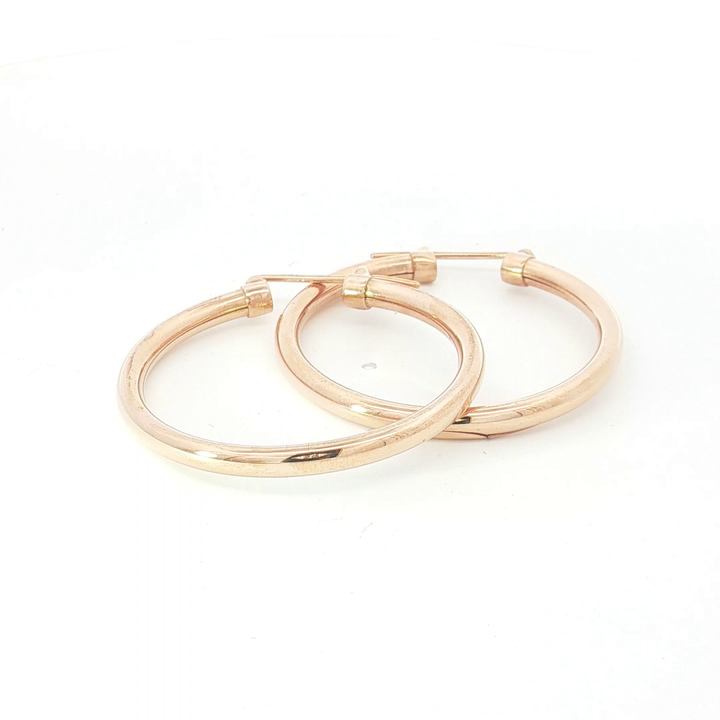 9ct RG Classic Polished Hoop Earrings
