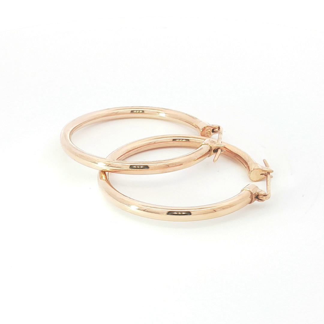 9ct RG Classic Polished Hoop Earrings