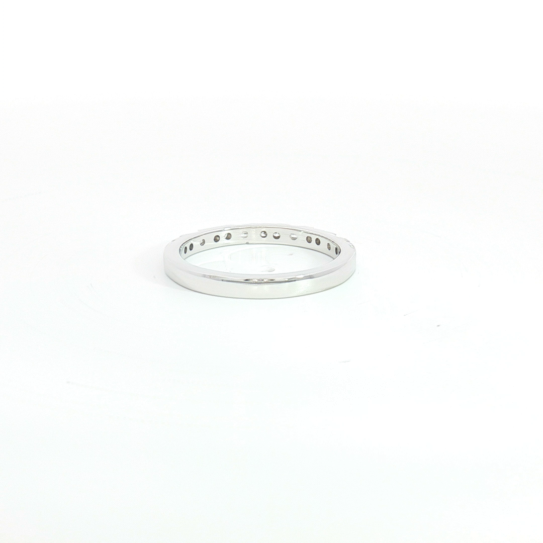 18ct WG Alternating Round and Baguette Diamond Eternity Ring