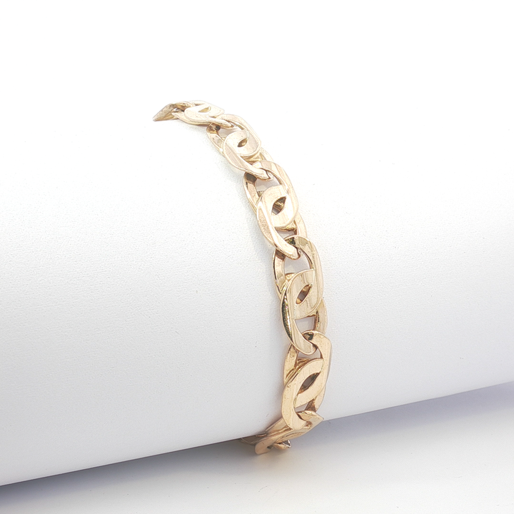 9ct YG Solid Birdseye Link Bracelet