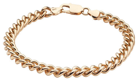Ladies 9ct Yellow Gold Curb Link Bracelet