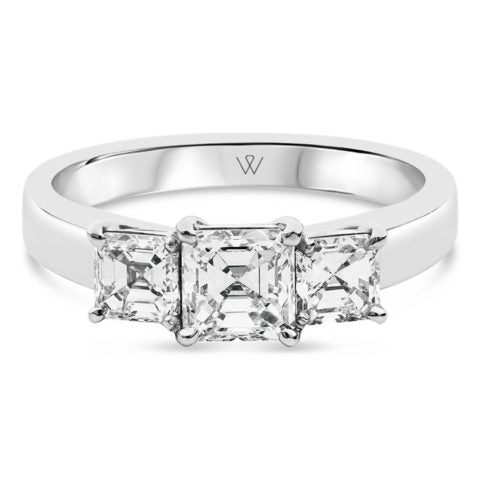 Trilogy Asscher Cut Engagement Ring