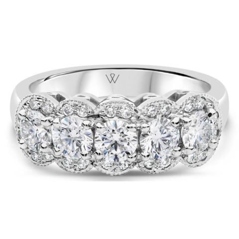 Ladies Handcrafted 18ct White Gold Anniversary Ring