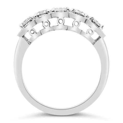Ladies Handcrafted 18ct White Gold Anniversary Ring