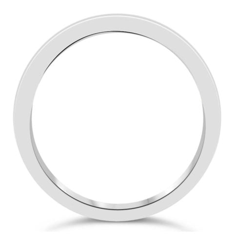 Ladies 18ct White Gold Channel Set Wedding Ring
