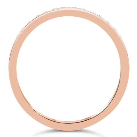 18ct Rose Gold Bead Set Wedding Ring