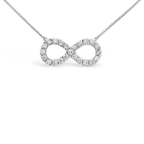 Handcrafted 18ct White Gold Ladies Infinity Necklace
