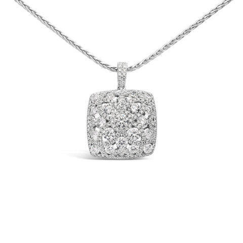 18ct White Gold Diamond Pendant