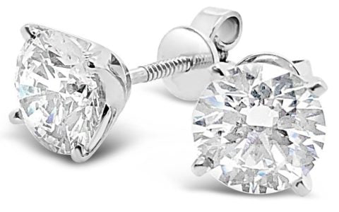 18ct white gold diamond stud earrings