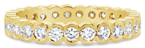 18ct yellow gold rbc full eternity diamond ring