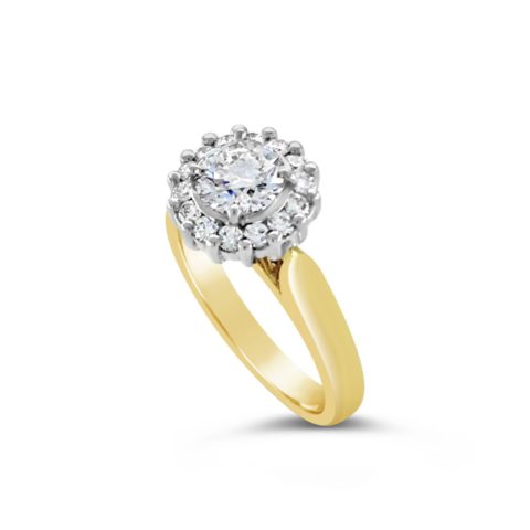 Ladies 18ct Two Tone Diamond Engagement Ring