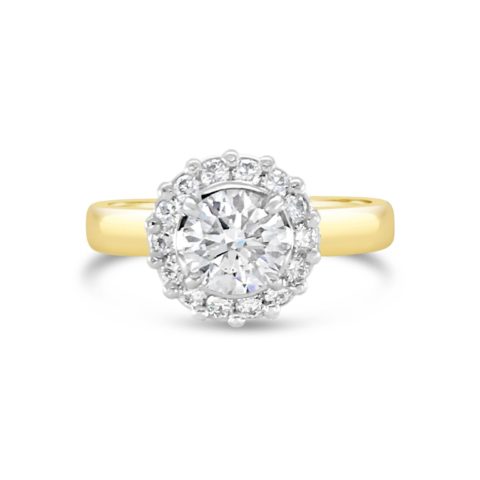 Ladies 18ct Two Tone Diamond Engagement Ring
