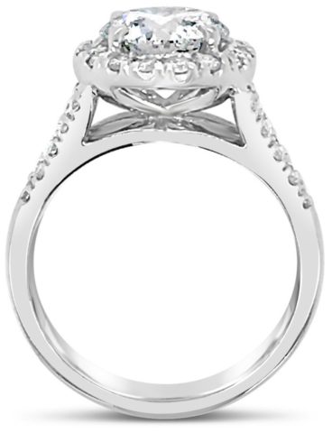 18ct white gold rbc diamond halo split style engagement ring