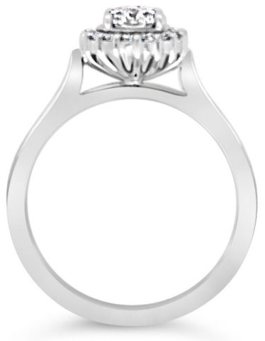 white gold round brilliant halo ring