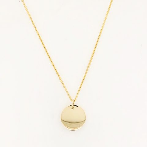 Hand manufactured 9ct Gold Sun Gazer Disc Pendant