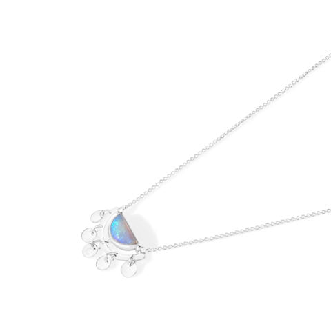 9ct Gold Ladies Opal Sun Dancer Pendant