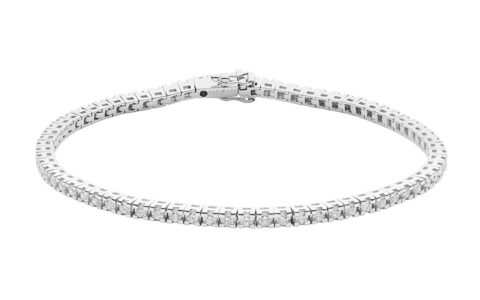 18ct White Gold Ladies Diamond Set Bracelet