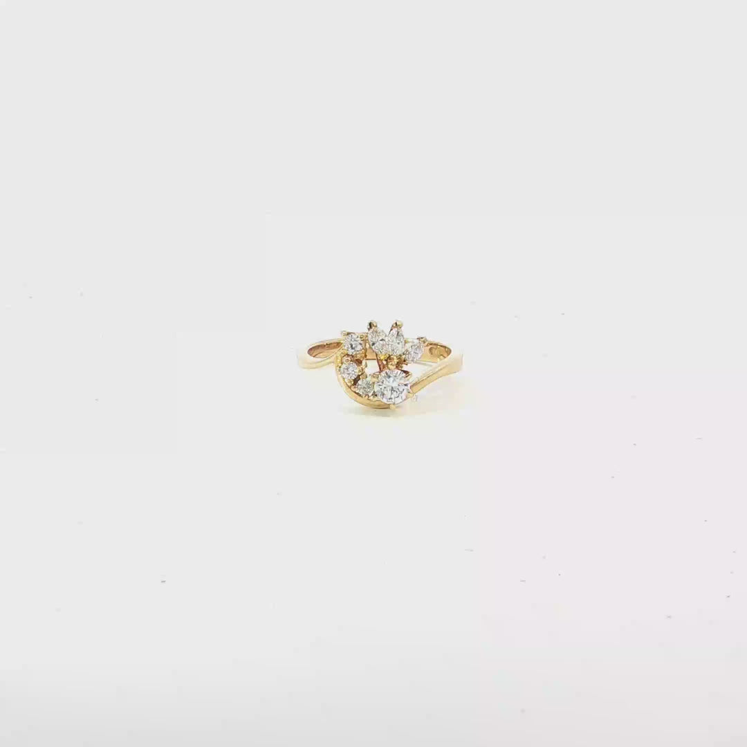 18ct YG Multi Diamond Dress Ring