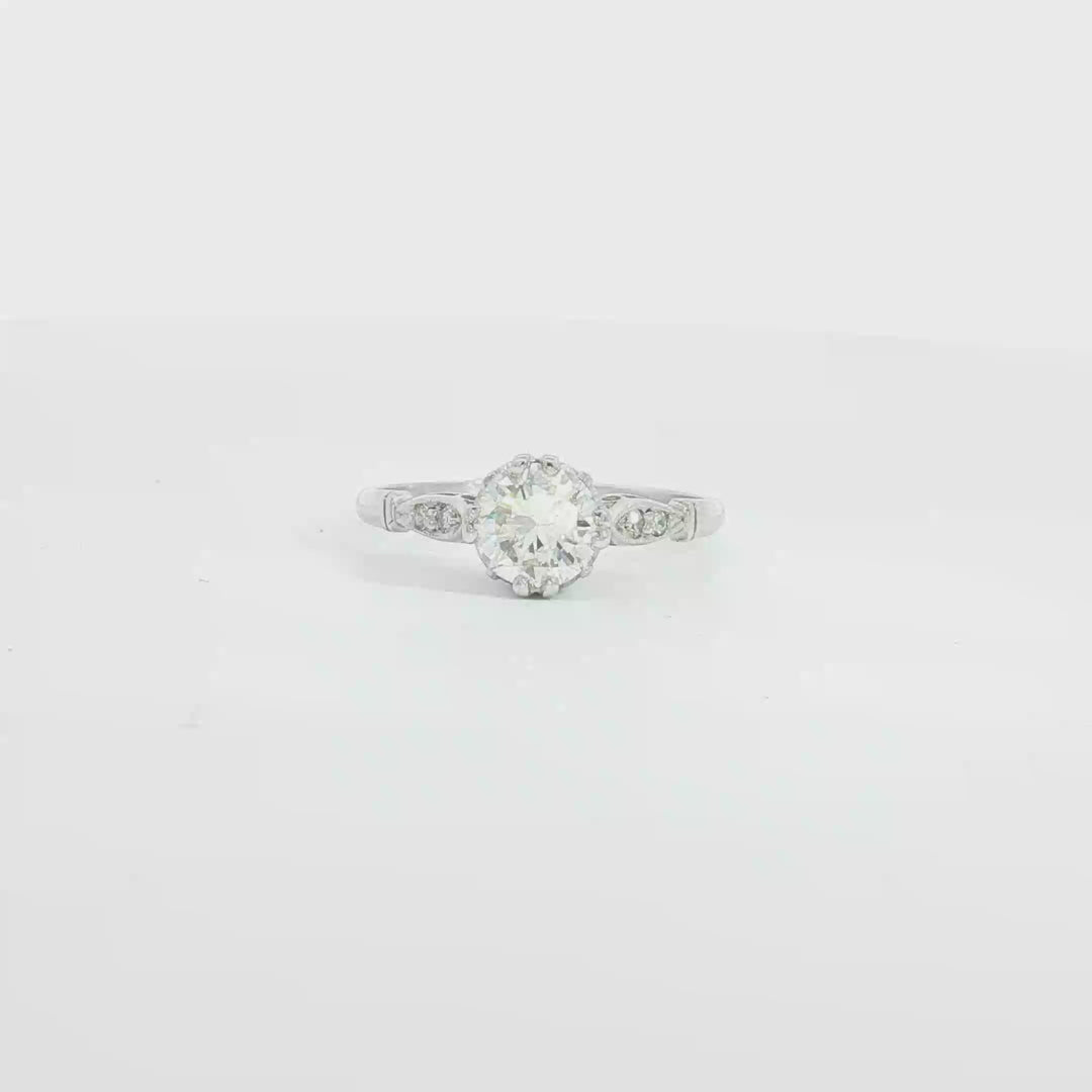 18ct WG and Palladium Vintage Diamond Engagement Ring