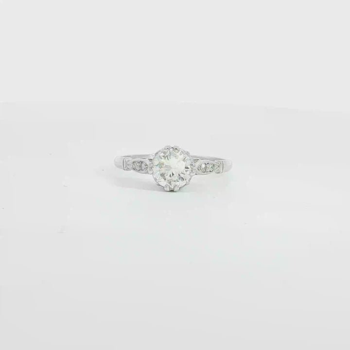 18ct WG and Palladium Vintage Diamond Engagement Ring
