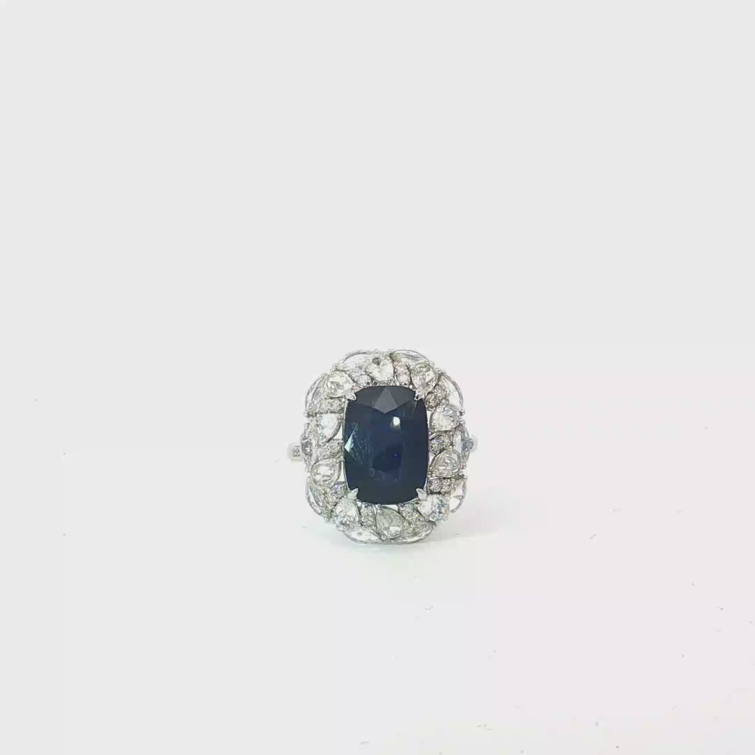 18ct WG Sapphire and Diamond Ring-Pendant Transformer