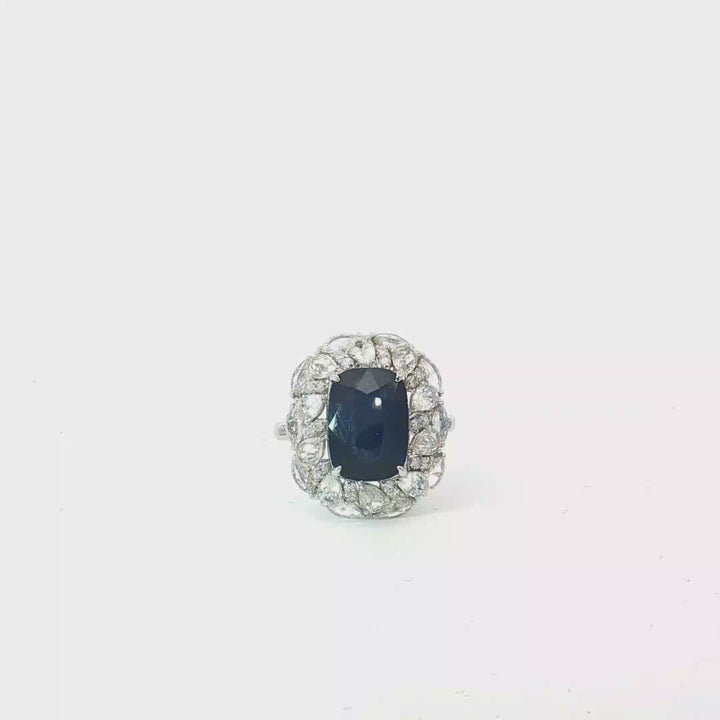 18ct WG Sapphire and Diamond Ring-Pendant Transformer