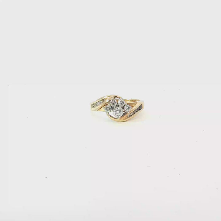 18ct YG/WG Diamond Multi-Stone Ring