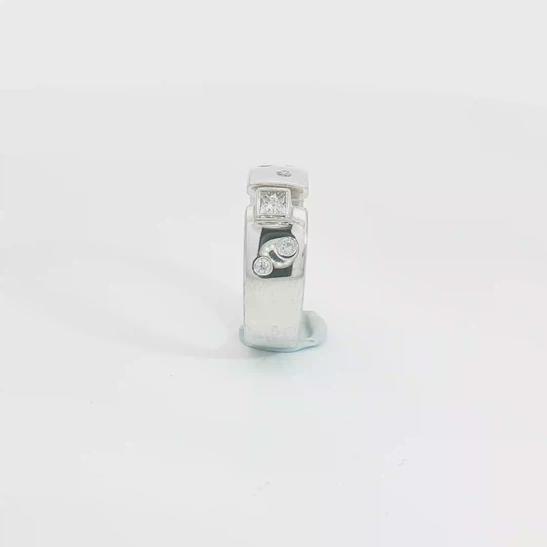 18ct WG Contemporary Diamond Band Ring