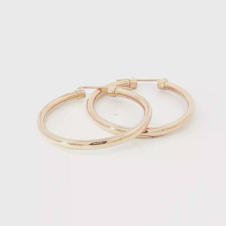 9ct RG Classic Polished Hoop Earrings