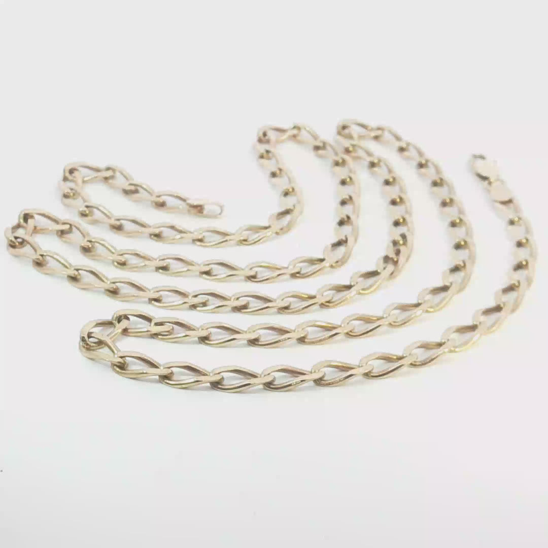 9ct YG Oval Link Chain