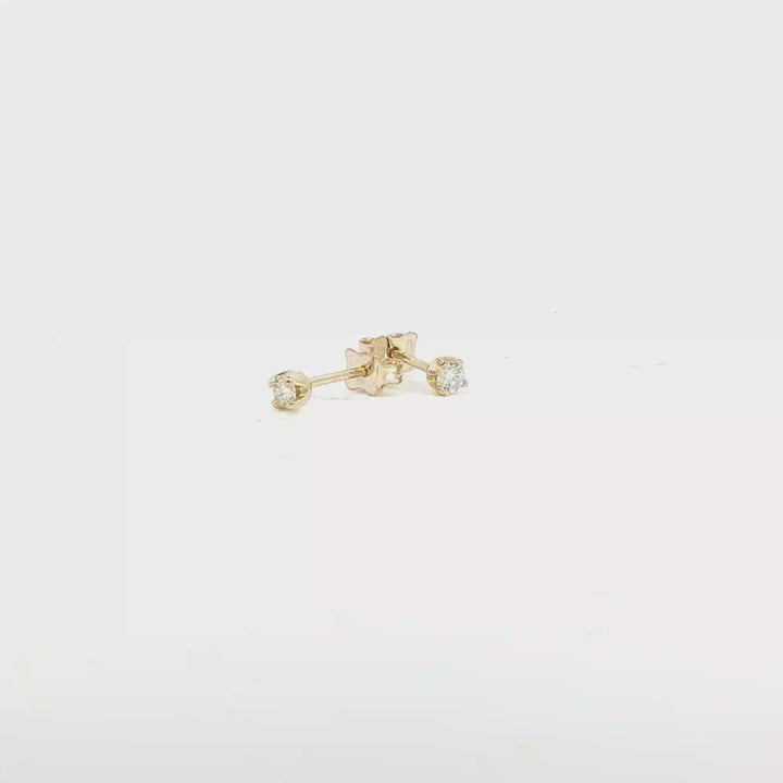 9ct YG Diamond Stud Earrings
