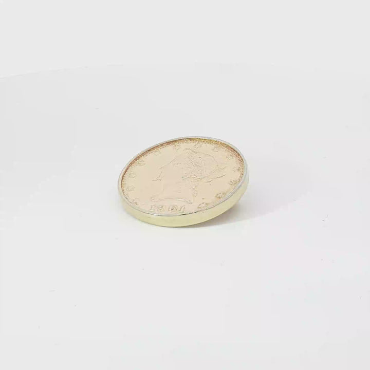 YG 1901 Liberty Head Coin Brooch