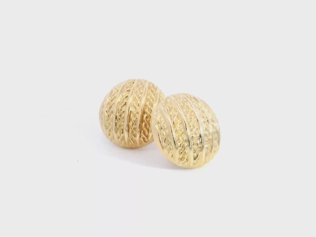 18ct Yellow Gold Clip On Stud Earrings
