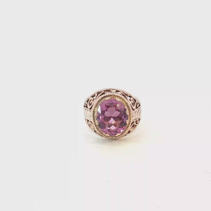 9ct RG Synth. Alexandrite Cocktail Ring