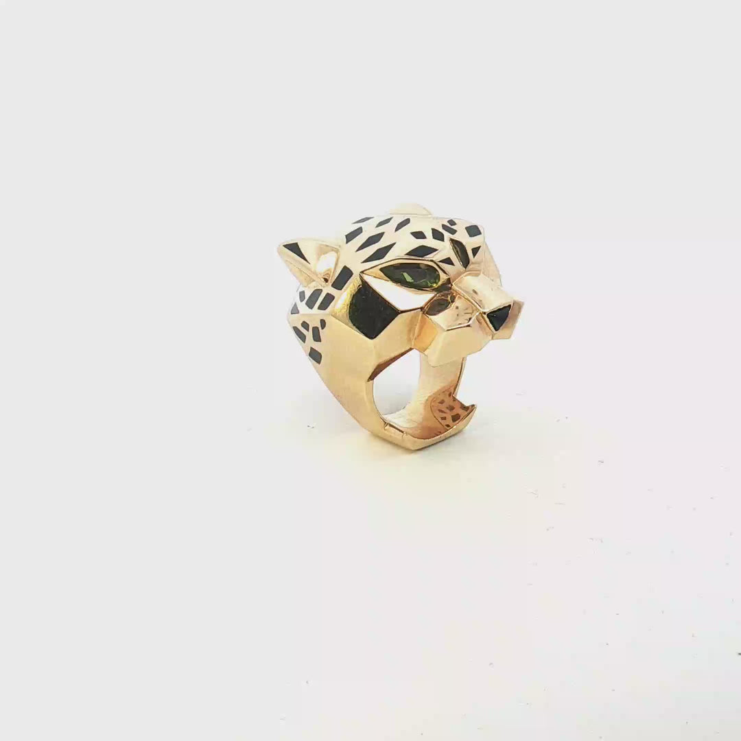 18ct Yellow Gold Cartier Panthere Ring
