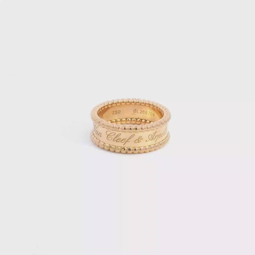 18ct RG Gold Perlee Ring by Van Cleef & Arpels