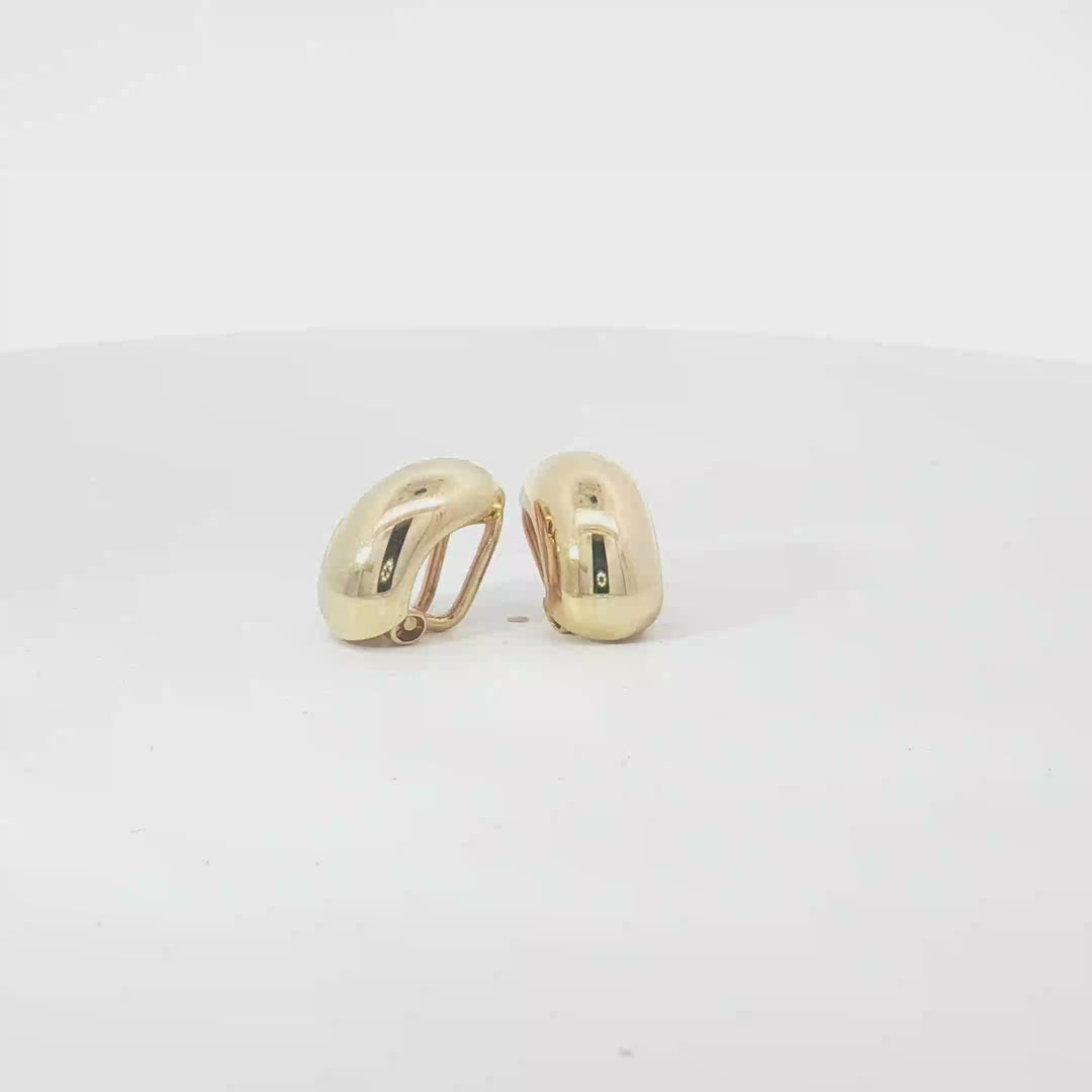 18ct YG Dome Clip-On Earrings
