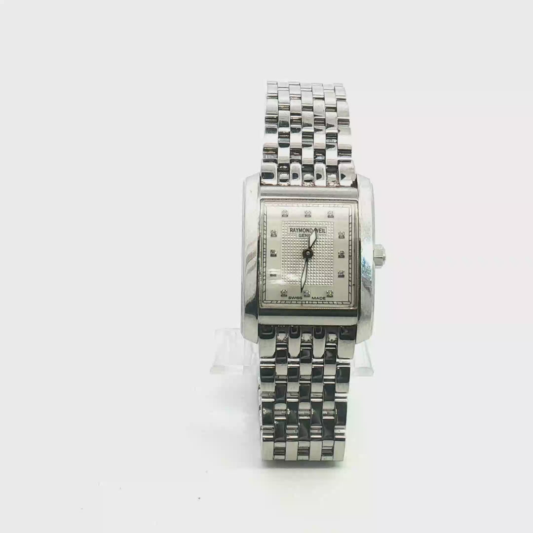 Raymond Weil Geneve Ladies Stainless Steel Watch with Diamond Markers