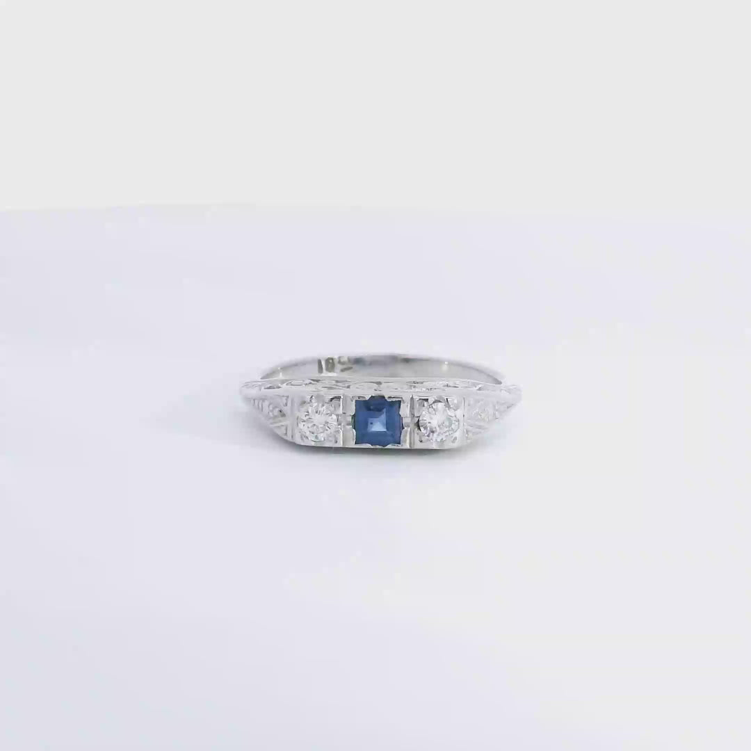 Sapphire and Diamond Ring