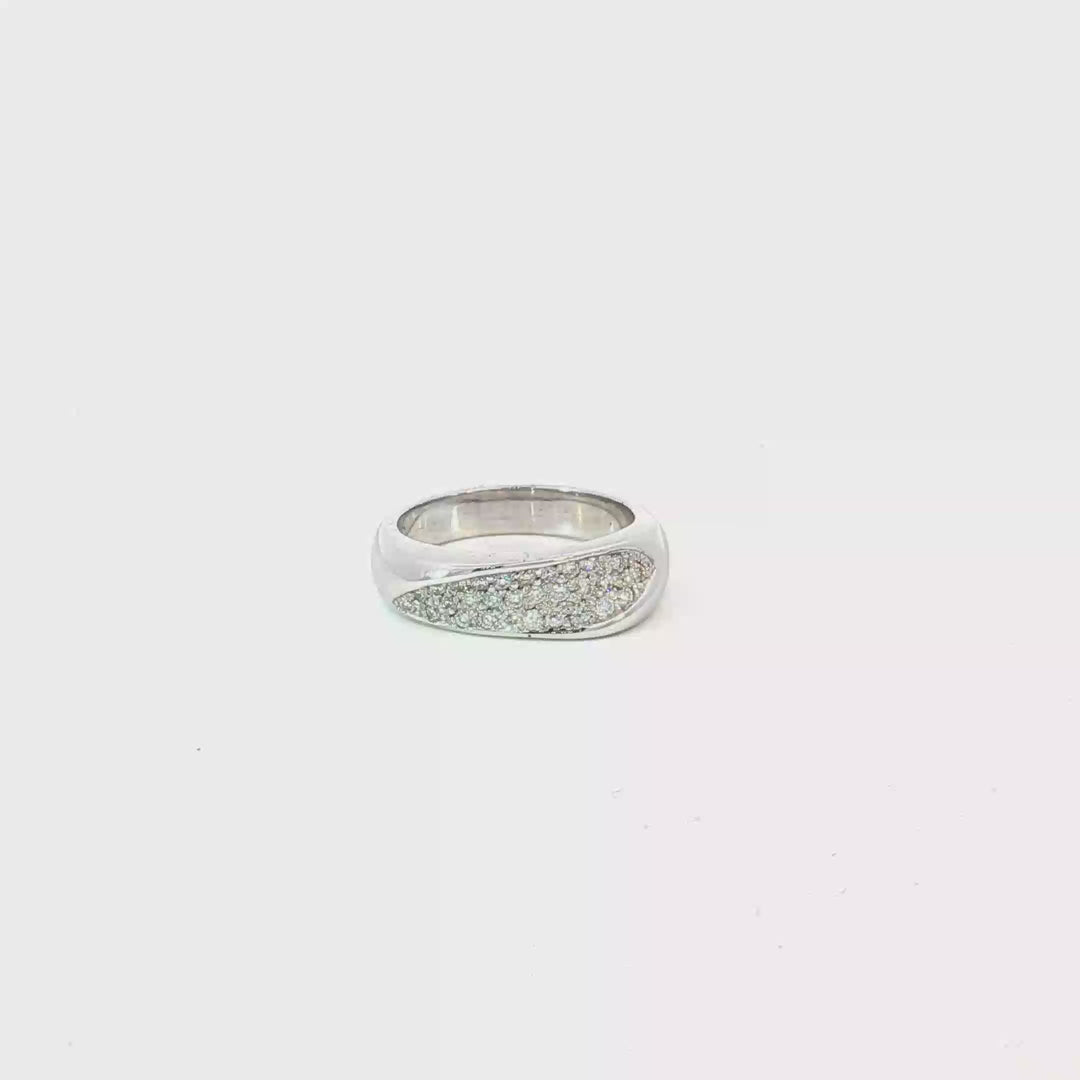 18ct WG Pave Diamond Ring