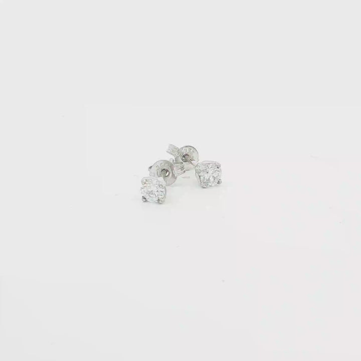 18ct WG Round Brilliant Diamond Stud Earrings