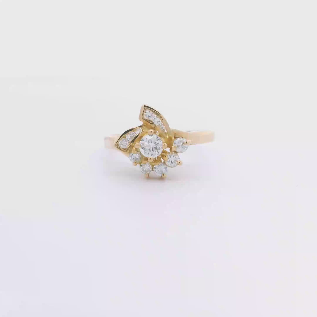 18ct YG Multi Diamond Ring